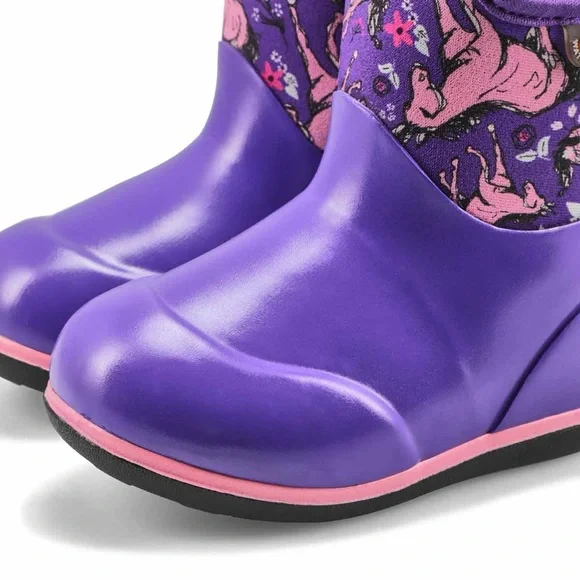 Size 8 Toddler Bogs Kids' Purple Unicorn Rain Boots - Picture 2 of 2